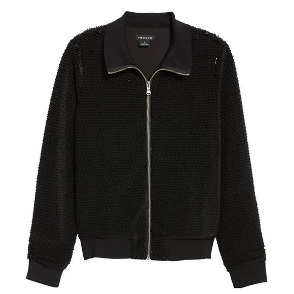 Trouvé Sequin Velvet Track Jacket - Large - Picture 1 of 8